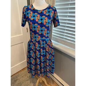 Small LuLaRoe Blue mid sleeve dress